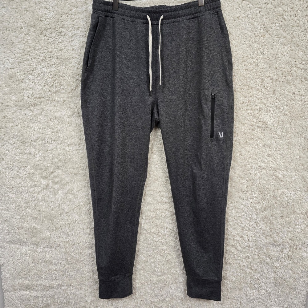Vuori Performance Joggers Mens Small Charcoal Gray Heathered Tapered‎ Active